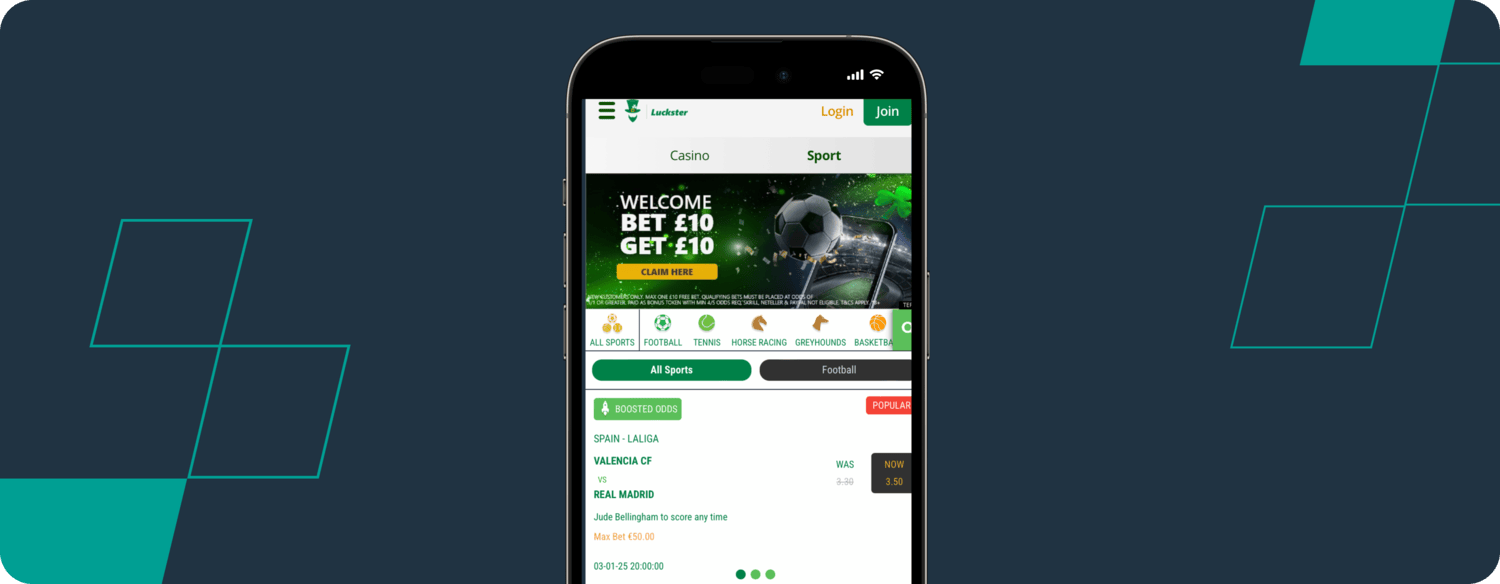 Luckster mobile app